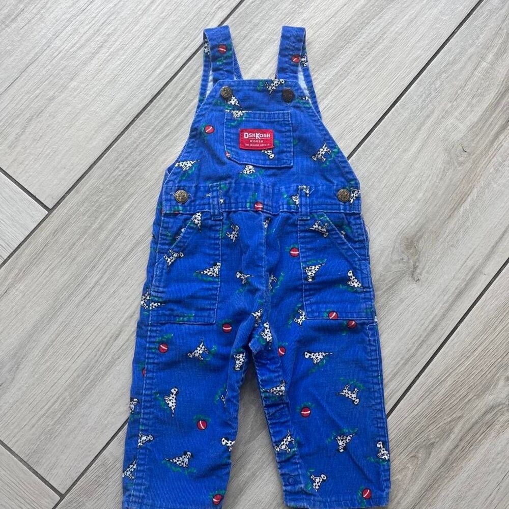 OshKosh B'gosh Union Made Kids Overalls with AOP Dog Print